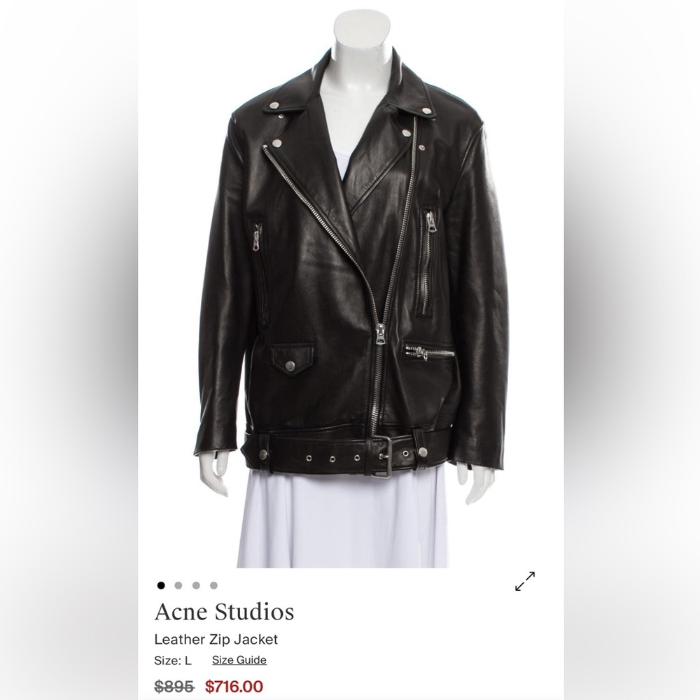 Beautiful Acne Studios authentic Biker Leather jacket